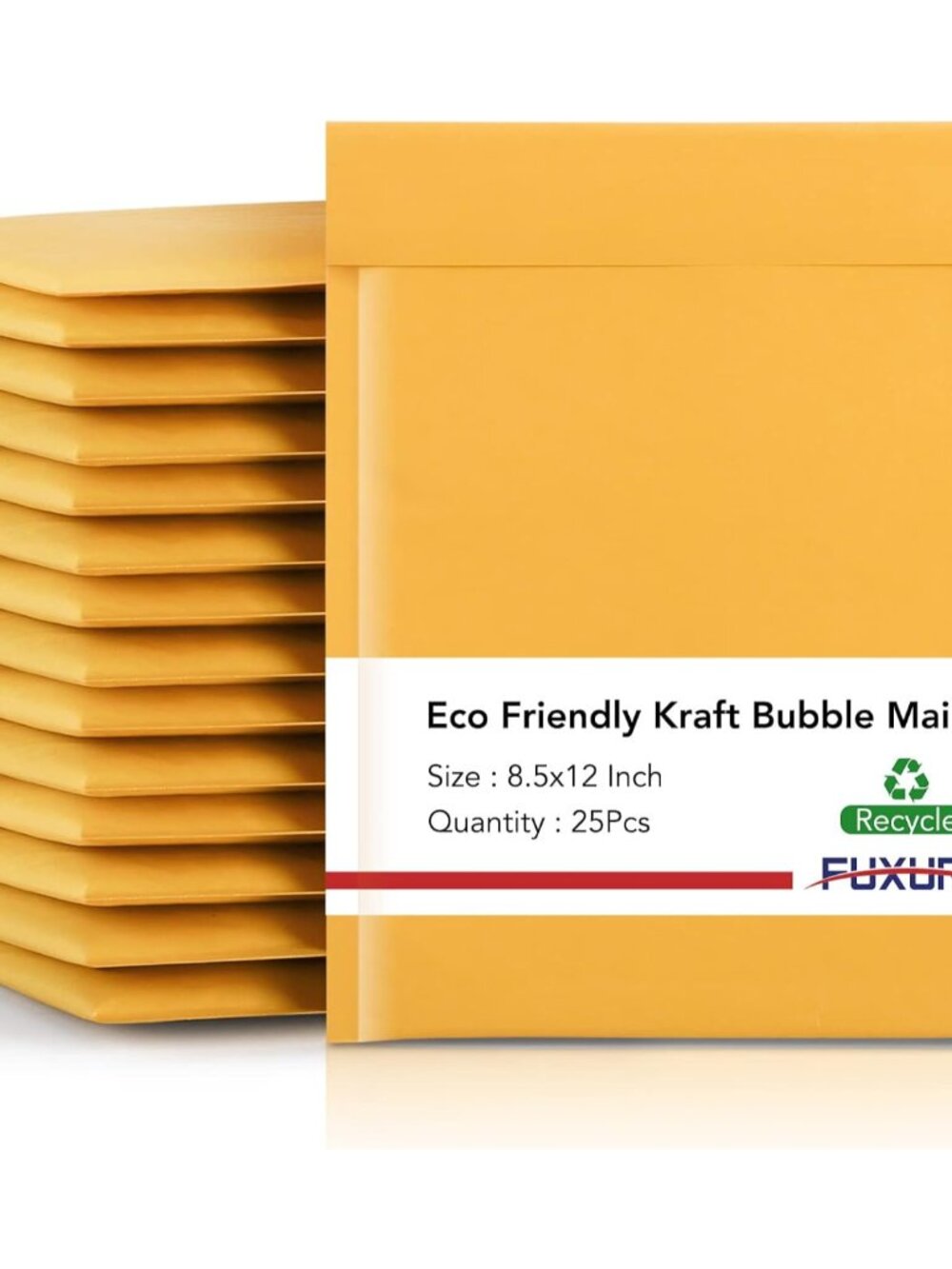 Kraft Bubble Mailers 8.5x12 Inch Self Seal Padded Envelopes 25 Pack